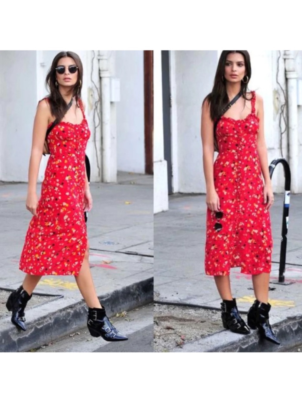 Realisation Par Juliet Rouge Fleur Silk Floral midi dress Sz S Cottagecore Cult